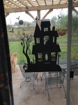 Spooky House on the back sliding glass&nbsp;window.